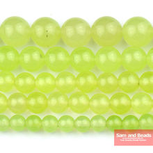 Cuentas redondas de Calcedonia Verde de uva para fabricación de joyería Diy, 4, 6, 8, 10, 12mm, hilo de 16 ", GGJB01, Envío Gratis 2024 - compra barato