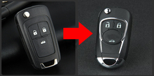 Funda de 3 botones para llave remota de Chevrolet Cruze AVEO, carcasa plegable con tapa, sin llave 2024 - compra barato
