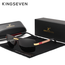 Kingseven-óculos de sol, modelo masculino, com lentes polarizadas, sem aro, luxuoso, marca de designer 2024 - compre barato