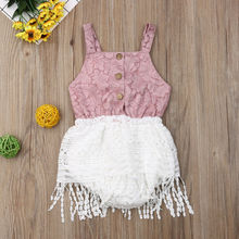 2019 Summer Newborn Baby Girls Clothes Clothing Set Lace Tassel Romper Jumpsuit Bodysuit Outfit 2024 - buy cheap