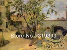 Oil Painting Reproduction on Linen canvas,Garten in der Rue Carcel by paul gauguin,100% handmade oil painting,Free shipping 2024 - buy cheap