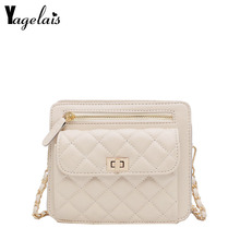 Fashion Lingge Velour Small Shoulder Bags Luxury Messenger Women Bags Designer Girls Chain Women Bag Small Package Summer Bag 2024 - buy cheap