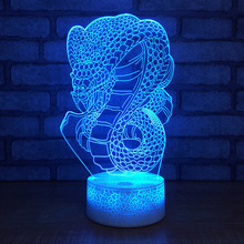 Creative Snake 3d Lamp Energy Saving Electricity Night Table Lamps For Living Room Christmas Decorations Gift For Baby Room 2024 - buy cheap