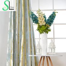 High Precision Lotus Jacquard Cloth Curtain Blackout Floral French Window Pastoral Curtains Cortinas For Living Room Modern 2024 - buy cheap