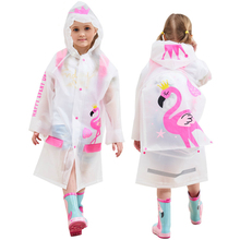 Children Thicken Waterproof Rainwear Kids Cartoon Printing Rain Coat At Outdoor Flamingo,unicorn Raincoat for Girls Boy YY052 2024 - buy cheap