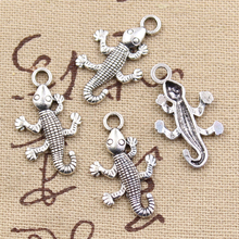 15pcs Charms Gecko Lizard 25x15mm Antique Pendant fit,Vintage Tibetan Bronze Silver color,DIY Handmade Jewelry 2024 - buy cheap