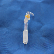 Glass Adapter 90 bend with glass Stopcock, with hose connection, 24/40 joint 2024 - buy cheap