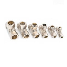 Pneumatic fittings Brass T Type 4 6 8 10 12 14 16mm OD Tube Compression Ferrule Tube Compression Fitting Connector 2024 - buy cheap