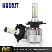 H4 H7 LED Car Headlight  H8 H9 H11 H1 H3 H13 HB3 HB4 9005 9006 9007 S2 COB High Low Beam Light Automobiles Lamp white 6500K bulb 2024 - buy cheap