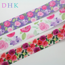 DHK 1.5'' 10yards flowers floral printed grosgrain Ribbon Accessory hairbow headwear DIY material decoration 38mm B1762 2024 - buy cheap