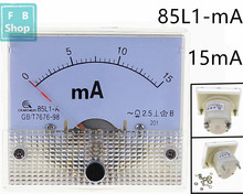 1PCS AC 85L1-mA 15mA White Plastic Shell Analog Panel AMP Meter 85L1 Ammeter 2024 - buy cheap