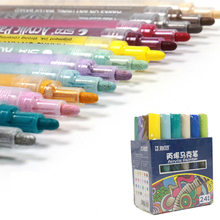 Conjunto de canetas de marcadores de tinta acrílica, 24/12 cores, para rock, arte, pintura de vidro, cerâmica, porcelana, metal, madeira, desenho, suprimentos 2024 - compre barato