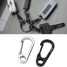CHAMSGEND 2 piece spring buckle buckle alloy nickel-free plating keychain carabiner D hook climbing  carabiner multi tool 2024 - buy cheap