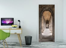 Free Shipping 3D Old Corridor oor Mural Wallpaper mural Wall Print Decal Wall Deco Wall Mural Photo self adhesive door wrap 2024 - buy cheap