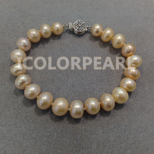 WEICOLOR Best Price For 9-10mm Flatround Pink Freshwater Pearl Bracelet On Elastic Or With A Sunflower Clasp 2024 - buy cheap