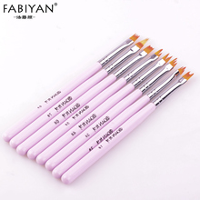 1PC Gradient French Smile Moon Irregular Brush Nail Art Acrylic Painting Drawing Pen Tips UV Gel Pattern Flower Manicure Tools 2024 - buy cheap