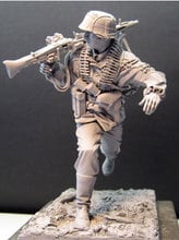 1/16 Machine Gunner, Normandy 1944, Resin Figure soldiers GK, WWII Military subject matter, Uncoated No colour 2024 - buy cheap