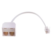 Cable de enchufe para teléfono fijo US 6P4C macho a 2 RJ11 US hembra 2024 - compra barato