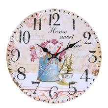 Wooden Round Wall Clock 30cm Creative Hanging Vintage Mute 3D Mute Clock Wall Clock Retro Look Design Craft Home Office Decor 2024 - buy cheap