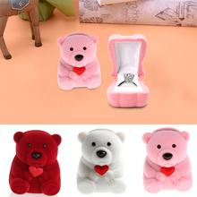 Mini caja de regalo de joyería de oso lindo para anillos y soporte de joyería, para collares, pendientes pequeños, colgante, 2018 2024 - compra barato