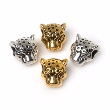 10Pcs Fashion Metal Beads Tibetan Antique Gold Silver Color Lion Leopard Head Spacer Charms Bead For Jewelry Making DIY Bracelet 2024 - buy cheap