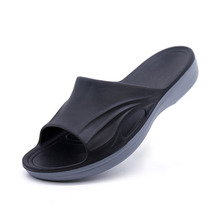 Men Slippers Shoes Leather Brand Summer Soft Footwear Fashion Male Water Shoes Slides Outdoor Rubber Flat Men Sandals Beach Shoe 2024 - buy cheap