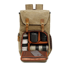 Многофункциональный Холщовый водонепроницаемый рюкзак для камеры, сумка для фотосъемки, новый стиль, дорожная DSLR сумка для Canon Sony Fujifilm Nikon сумка 2024 - купить недорого