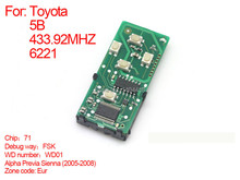 Auto 2008-2010 smart card board 5 buttons 433.92MHZ NO.WD01-71-6221 For Eur toyota Alpha Previa Sienna 2024 - buy cheap