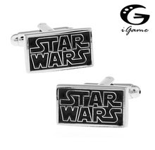 iGame Fashion Cufflinks Novelty Black Classic Movie Design Quality Brass Material Best Gift For Men 2024 - buy cheap