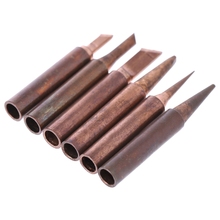6Pcs Copper Soldering Iron Tips 900M-T Lead Free Solder Welding Tools Set 2024 - buy cheap