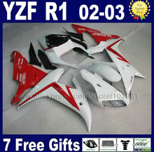 7gifts Injection motorcycle ABS fairings for YAMAHA R1 fairing kit 02 03 R 2002 YZFR1 2003 red white fairing bodywork kits 2024 - buy cheap