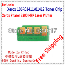 Чип картриджа с тонером для принтера Xerox Phaser 3300 3300MFP, для Xerox 106R01412 106R1412 106R01411 106R141 1 чип заполнения тонера, 8K 2024 - купить недорого