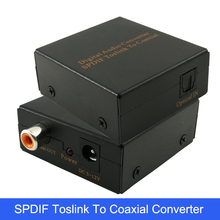 Digital Audio Converter SPDIF Toslink To Coaxial Converter Adapter Optical Input Coaxial Output Support LPCM2.0 DTS 2024 - buy cheap