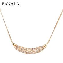 FANALA Pendants Necklace Women Snake Chain Rhinestone Statement Necklaces Women Choker Fashion Jewelry 2024 - buy cheap