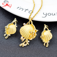 Sunny Jewelry Hot Selling Jewelry Set For Women Earrings Necklace Pendant Cubic Zirconia Ethnic Jewelry Findings For Engagement 2024 - buy cheap