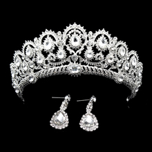 Silver Color Rhinestone Hair Accessories Vintage Large Wedding Queen Crown Crystal Bridal Pageant Tiara Headband For Women Bride 2024 - buy cheap