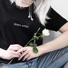 Бесплатная доставка, модная одежда, Женская Сексуальная футболка, футболка с надписью Tumblr, футболки с графическим принтом, летняя стильная футболка 2024 - купить недорого