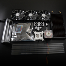 Syscooling-sistema de control colorido kit de refrigeración por agua, kit de tubo duro para ordenador CPU con 21 ventiladores de luz 2024 - compra barato