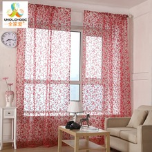 1 PCS/Lot Voile Floral Window Curtain Tulle Fabric Curtains Living Room Sheer Home Decoration Screening Curtains 2024 - buy cheap
