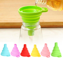 1PC Kitchen Funnel Mini Silicone Funnel Foldable Collapsible Liquid Oil Funnel Hopper Kitchen Water Filler Tools Portable Funnel 2024 - buy cheap