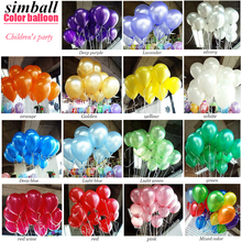 Balões de aniversário com hélio e pérola, 10 polegadas, 100g, decoração para festa, bola de ar inflável, brinquedo para crianças 2024 - compre barato