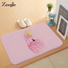 Floor Mat Anti Slip Doormat for Entrance Door Carpet Rug Flamingo Printed Hallway Floor Rug Flannel Soft Bedside Carpet Foot Mat 2024 - buy cheap