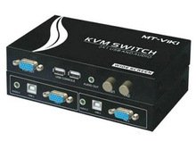 VGA KVM Switch 2x1 USB 2,0 с аудио, 2 порта в 1 Out широкий экран 1920*1440 Панель кнопка для ручного переключателя 2024 - купить недорого