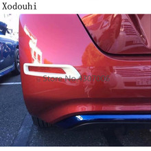 Car Body ABS Chrome Cover Trim Back Tail Rear Fog Light Lamp Frame Stick Parts 2pcs For Nissan Leaf 2017 2018 2019 2020 2024 - buy cheap