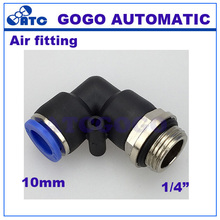 GOGO L type 10mm 1/4" BSPP threaded elbow pu hose connector 90 degree PL10-G02 nylon pipe joint pneumatic air fitting 2024 - buy cheap