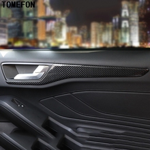 TOMEFON для Ford Focus, 2019, украшение внутренней двери автомобиля, наклейка, рамка, Формовочная крышка, отделка, Стайлинг, аксессуары для интерьера ABS 2024 - купить недорого