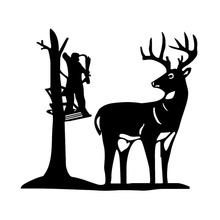 18.7*17.1CM  Fashion Hunters Hunting Deer Car Stickers Covering The Body Reflective Vinyl Decals C7-0073 2024 - buy cheap