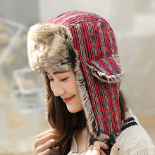 Adult Winter Warm Bomber Hats Girls Ear Protection Flat Cap Lady Bomber Hat Earflap Rabbit Fur Russian Ushanka Vintage Hat B8818 2024 - buy cheap