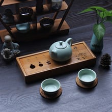 Natural Wood Bamboo puer Tea Tray,Kung Fu Tea set room Board table Chinese traditional culture ceremony tools Tea Set 2024 - buy cheap