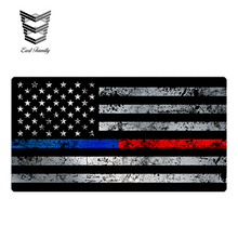 EARLFAMILY-pegatina de bandera de línea azul y roja, 13cm x 7cm, GRUNGE, policía, Estados Unidos, calcomanía de vinilo, Lives Matter, pegatinas para coche 2024 - compra barato